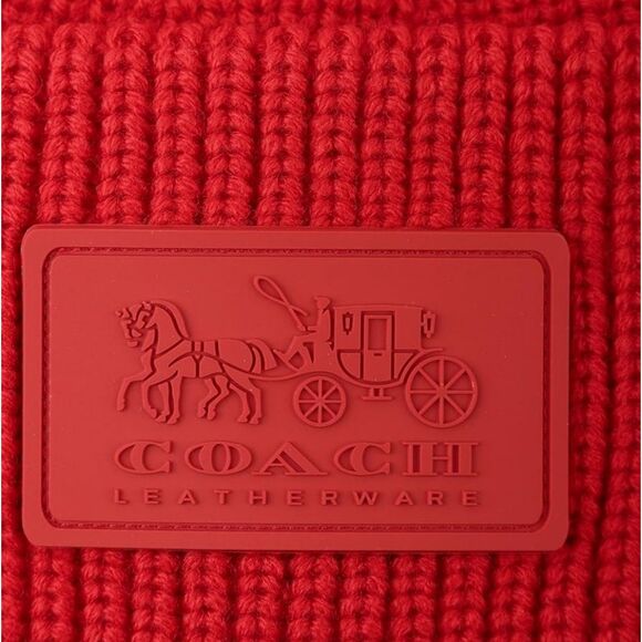 Coach Patch Logo Beanie Hat- Sport‎ Red main image 7
